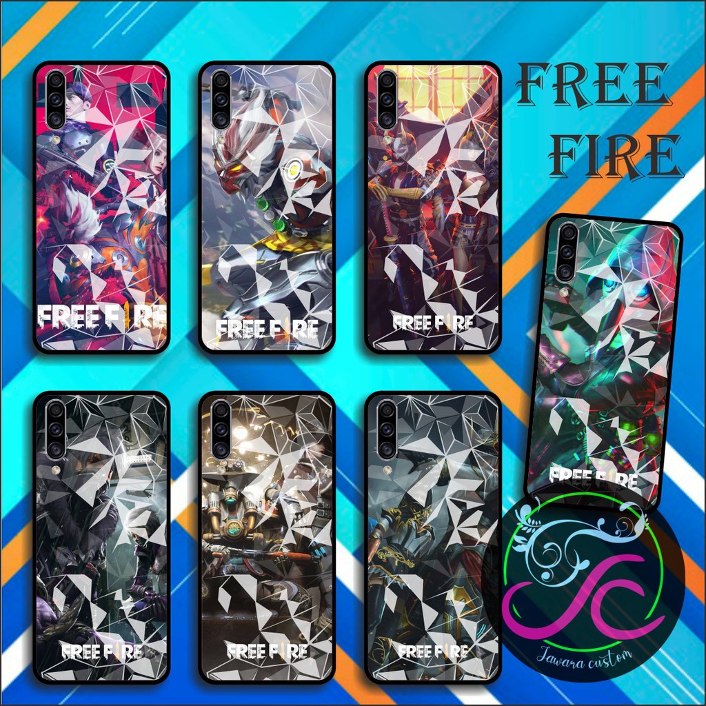 Softcase diamond gambar FREE FIRE Vivo Y91 Y17 Y12 Y15 Y93 Y95 Y81 Y83 Y71 Y53 V5 V7 Y30 Y50 JW868