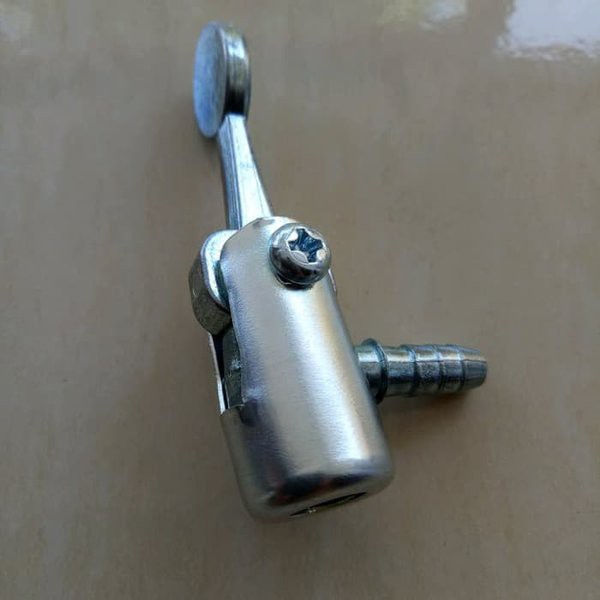 Cop Pompa Ban Sepeda Motor - Silver  Kepala Pompa / Nepel / Cop Pompa Ban Sepeda 50gr