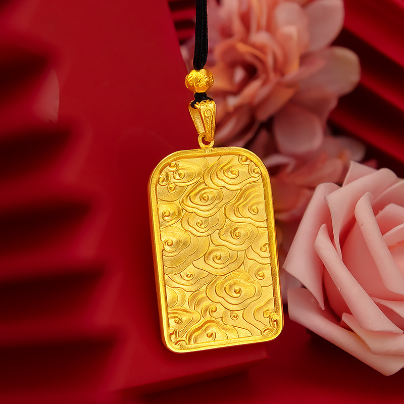 Kalung Emas Asli Kadar 375 Dengan Liontin buddha Untuk Pria Dan Wanita