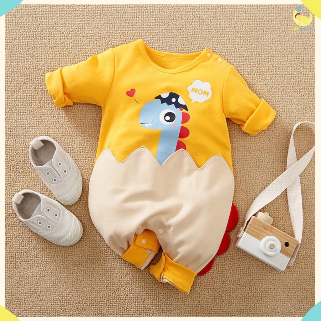 [COD] jumper bayi motif DINO KUNING / baju bayi lengan panjang / jumper baby lucu import premium BA-202/Babylovanta