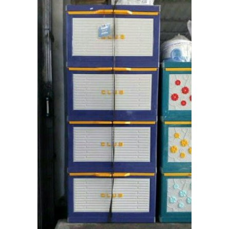 Promo  LEMARI PAKAIAN PLASTIK LEMARI GANTUNG MERK CLUB JUMBO 4  Berkualitas