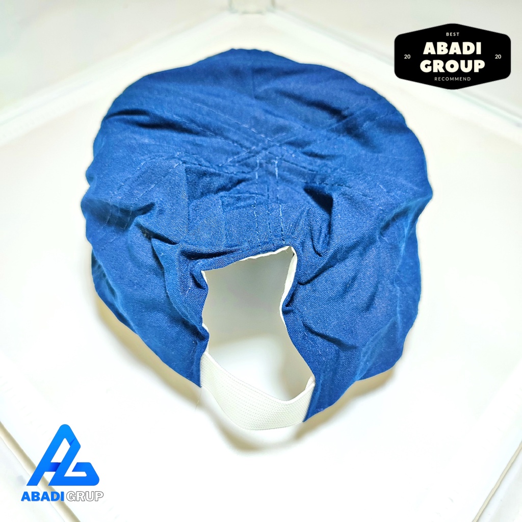 Topi sekolah SMP biru polos unisex