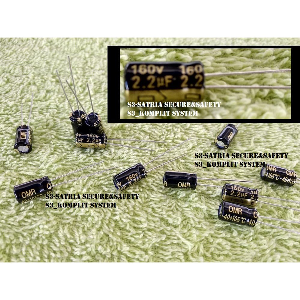 OMR Elco 2.2uF 160V ELKO 2,2uf 160 V dua koma dua 2.2 2,2 UF