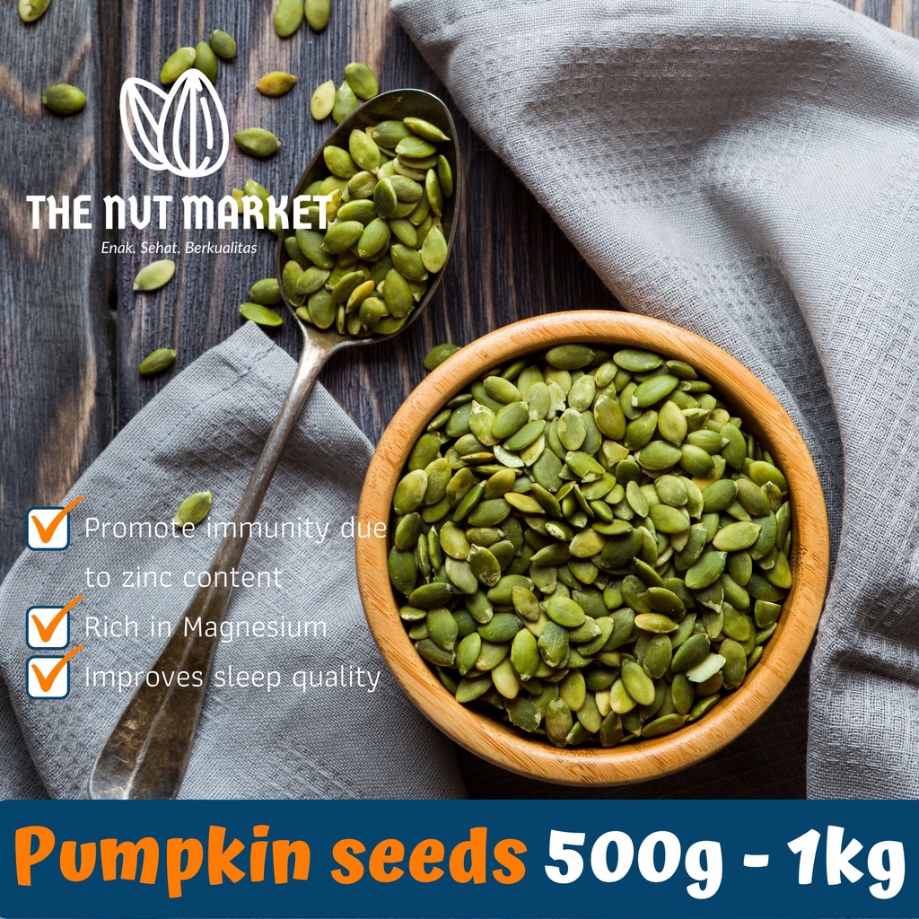 

Pumpkin seeds 500 g - 1kg Roasted Biji Labu Panggang MURAH