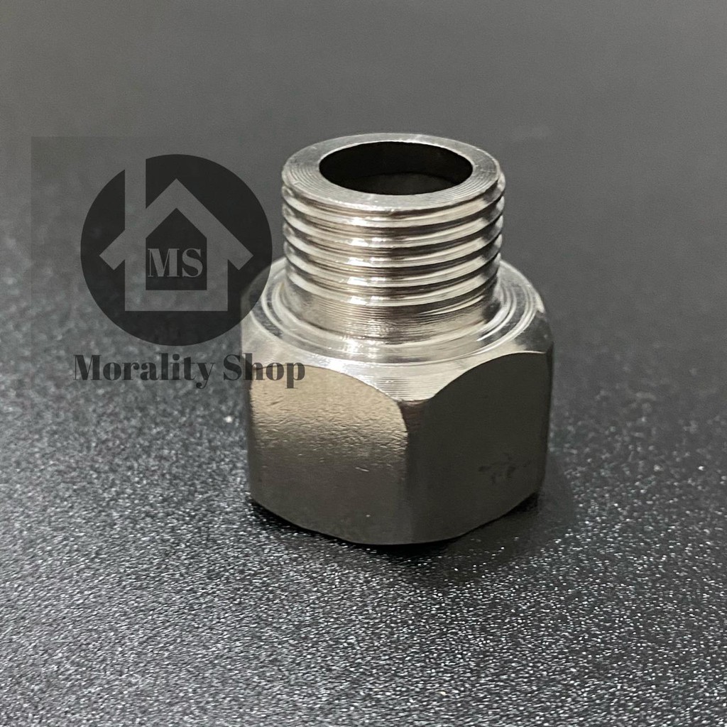 Soket sambungan Stainless 1/2 Ke 3/4 S01 - Nepel Fitting Mur Conector Kran Sambungan 3/4 Ke 1/2