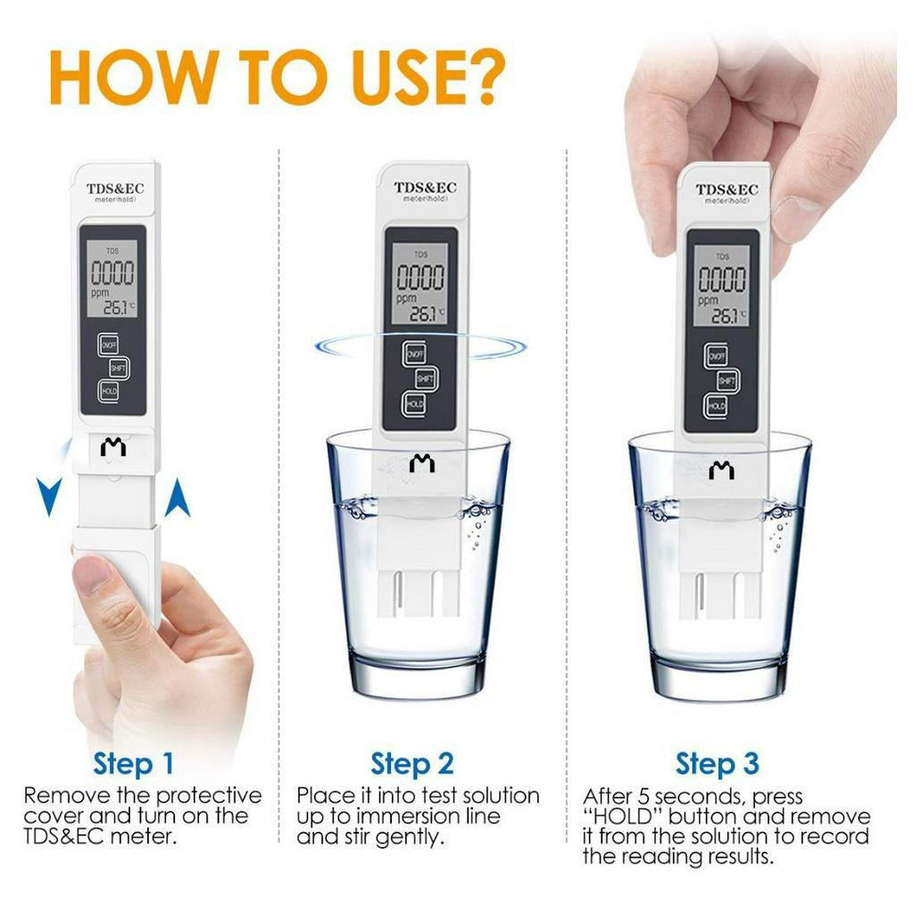 Mediatech TDS EC Meter Hidroponik Tanaman Air Minum PPM Alat Ukur Kualitas Air - B1900131