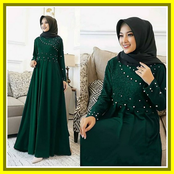 Cellena Dress Gamis Pesta Busana Muslimah Mewah Seragaman Nikahan Bridesmaid Lamaran Lebaran Kondang