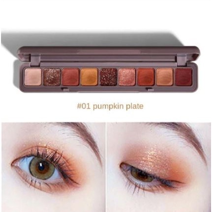 Lameila Eyeshadow Pallete 9 Warna Matte and Glitter