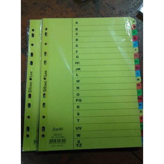 

BEST SELLER Bantex. Kertas Dividier Huruf. Kertas Pembatas A4. 6043-00 TERJAMIN