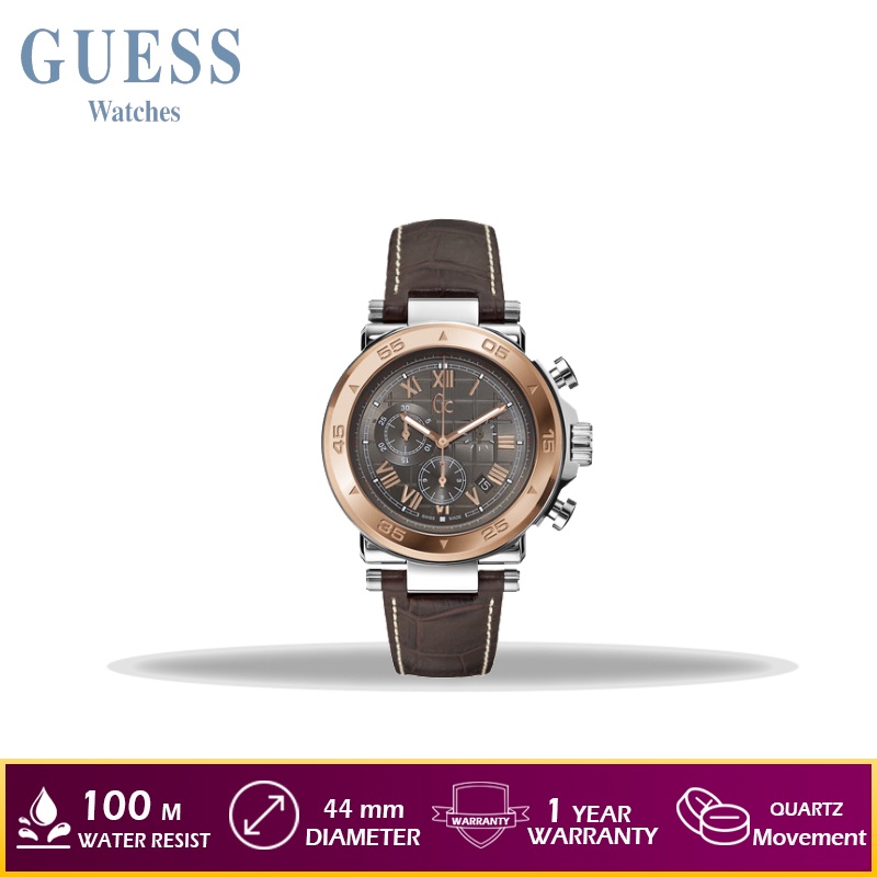 Jam Tangan Pria GUESS GC X90005G2S Strap Leather Original
