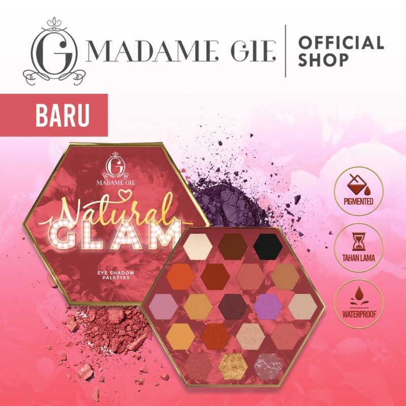 Madame Gie Natural Glam Eyeshadow Palettes (Free Bubble)