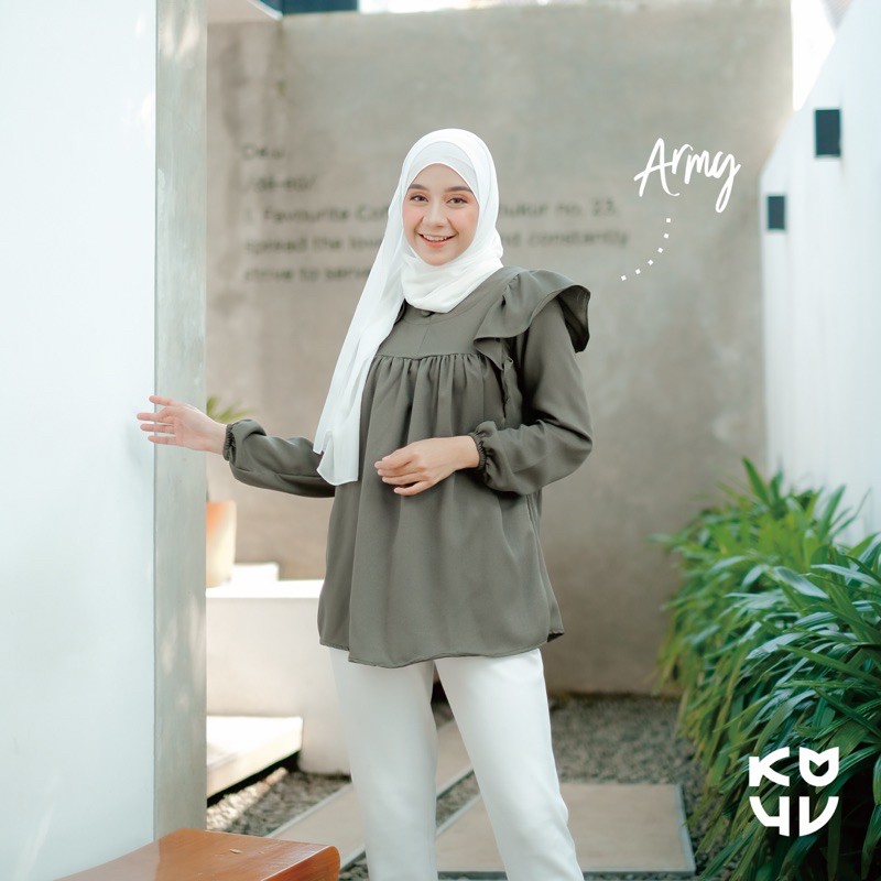 Koyu hijab Baju Atasan Kode Lily Top Blouse Hot Product