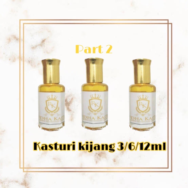 KASTURI KIJANG /KASTURI JANNATI SUPER ORIGINAL AMAN UNTUK SHOLAT FARFUM KASTURI KIJANG 3ML 6ML 12ML