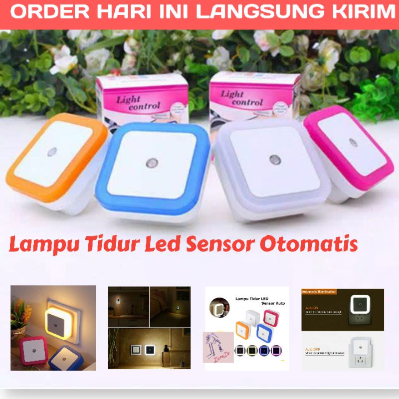 LAMPU SENSOR LED LIGHT SENSOR LAMPU MALAM LAMPU TIDUR LED BENTUK KOTAK LAMPU HIASAN DINDING istanaonline