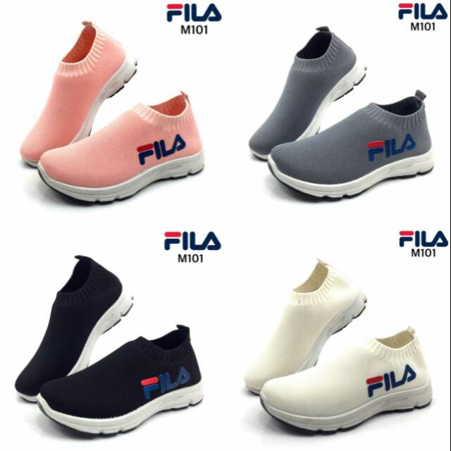 Sepatu slip on wanita FILA import murah | shelaashop 👟