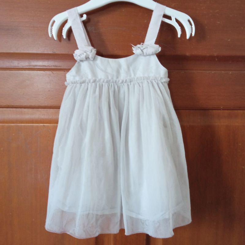 Gingersnaps tiny grey dress 18m preloved
