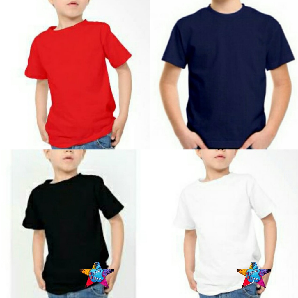 Promo Kaos  Polos Anak Anak  Lengan Pendek Combed 30S Atasan Anak2 cowok cewek Kaos Murah kaos anak kartun kaos anak anime kaos anak murah kaos anak hits kaos viral