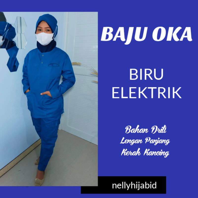 Baju Ok kancing Celana Cargo / baju jaga malam