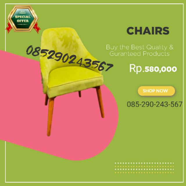 Flash Sale sofa cafeu unik, kursi cafe jok busa halus best offer