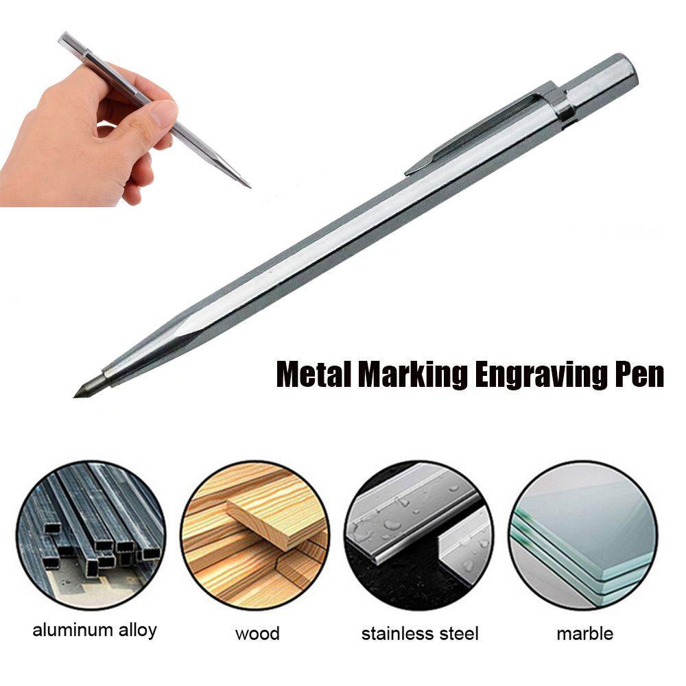 【 ELEGANT 】 Pena Ukiran Portabel Tungsten Steel Engraver Untuk Kaca Keramik Logam Kuarsa Ukiran Menandai Etsa Pen