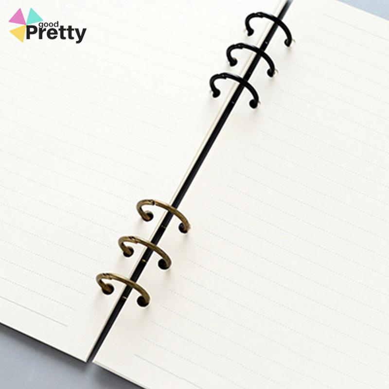 

3-hole Metal Clip Movable Open Desk Calendar Book Rings Loose-leaf Binder - PD