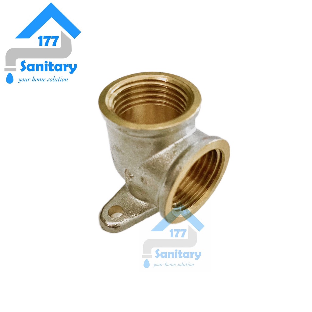 Sambungan kni keni Nepel drat dalam Kuningan F327--knee instalasi luar tanpa bobok tembok sambungan pipa air panas mixer brass fitting