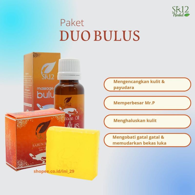 SR12 Minyak Bulus Sabun Bulus Asli Penghilang Bekas Luka Pembesar Payudara Bpom 20 ML