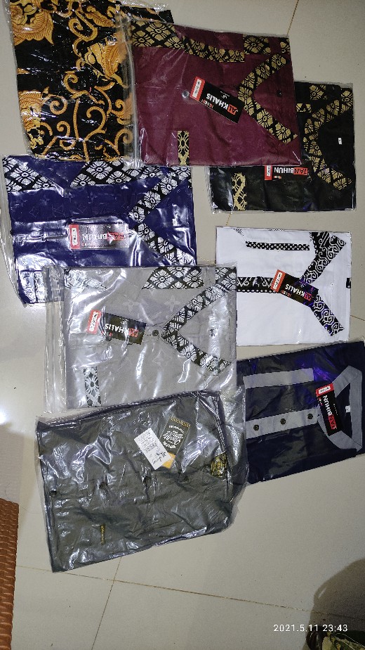 Batik Kemeja Lengan Panjang Motif Khas Pekalongan Baju Seragam Kantor Alkhalis