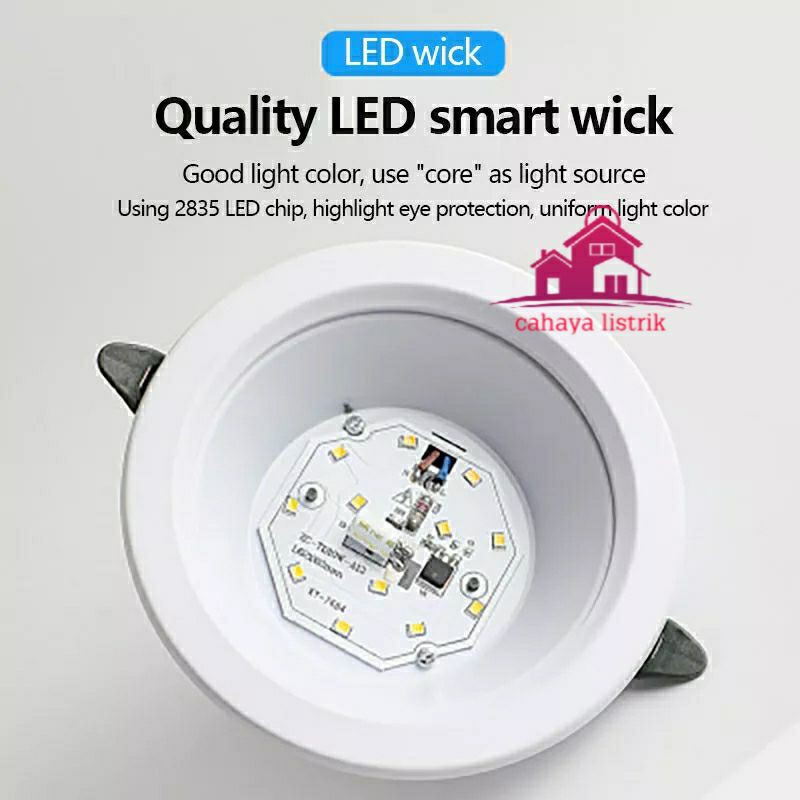 LAMPU DOWNLIGHT LED PLAFON 5 WATT ASLI FULL TERANG 5W NYALA ADA PUTIH / WARM WHITE