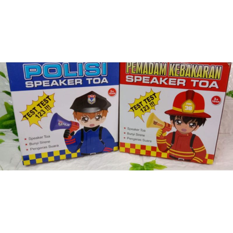 Mainan Toa GG007 Polisi-Pemadam Speaker Toa Usia 3 Tahun?Speaker Toa polisi-Pemadam kebarakaran