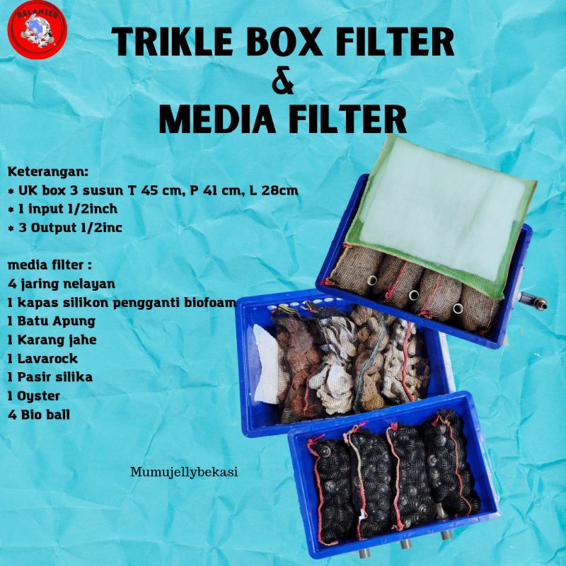 TRICKLE FILTER KOLAM IKAN KOI DAN MEDIA FILTER TRICKLE MINI