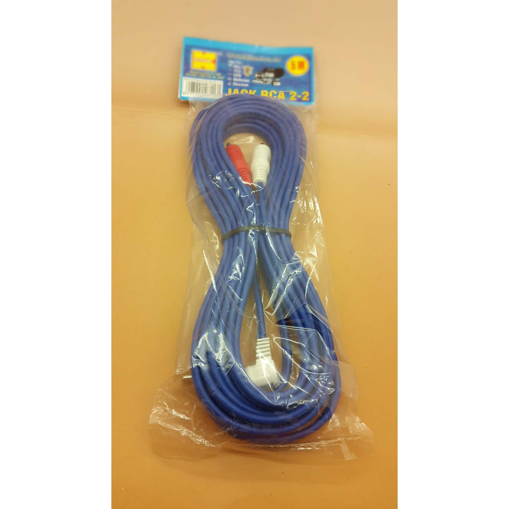 Kabel AUDIO RCA 2 K 2 Male Merk KITANI ( Cable RCA ) Panjang 5m