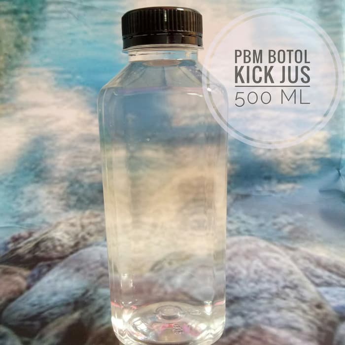 Botol Kick Jus 500 ml. - Hitam / Botol plastik 500 ml / Murah