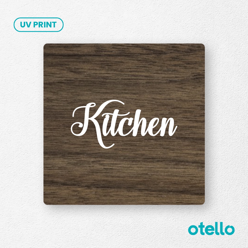 Signage Kitchen Sign Board Label Tempel Kayu Stiker Nama Ruangan Dapur