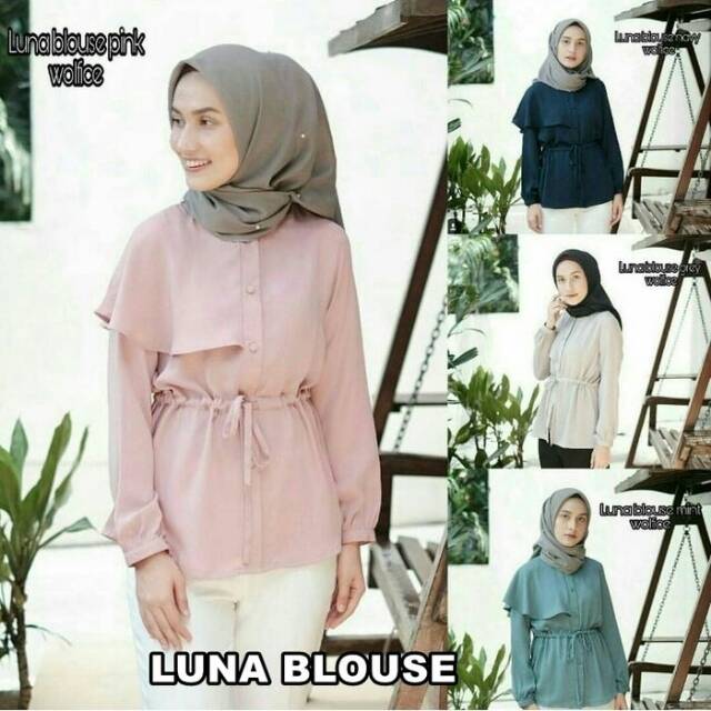 Baju Atasan Wanita Luna Blouse, Blouse Muslim Wanita