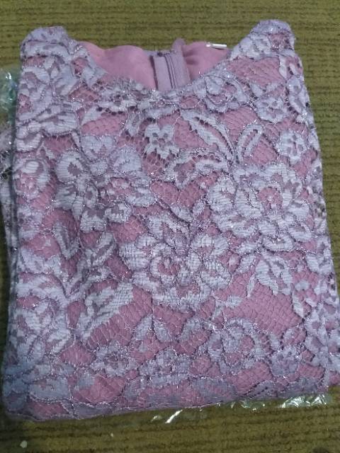 Set baju kurung brokat sigadis lavender