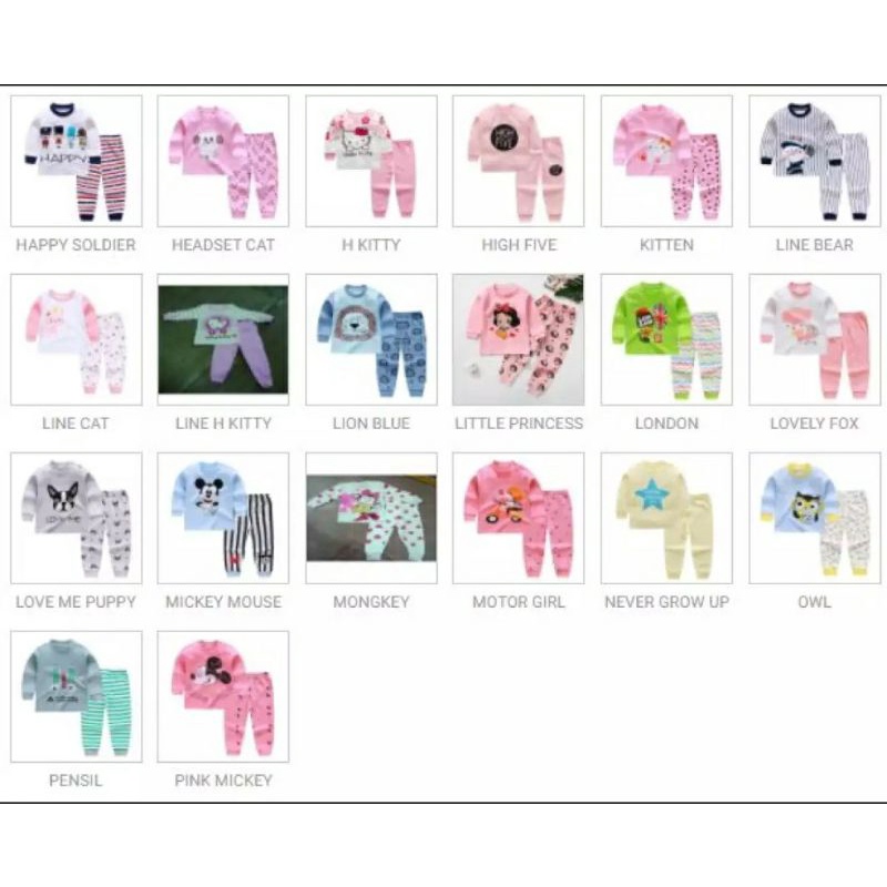 Baju Setelan Anak Kaos Celana Pendek Motif Lucu Motif Korea Bayi 1 2 3 4 Tahun