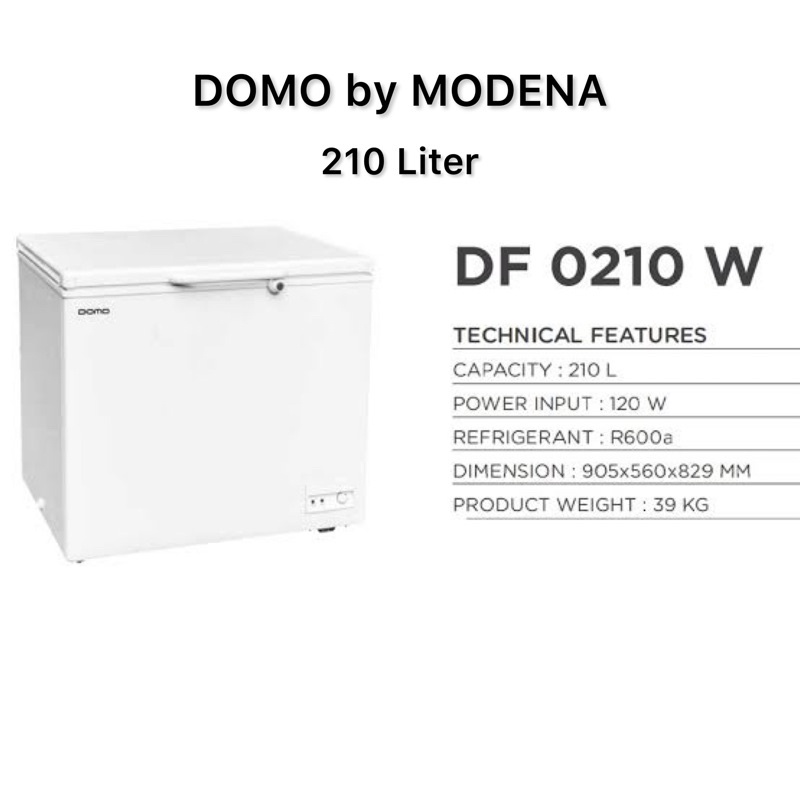 FREEZER BOX DOMO by MODENA DF0200 MAWH 200 Liter TERBARU PROMO MURAH