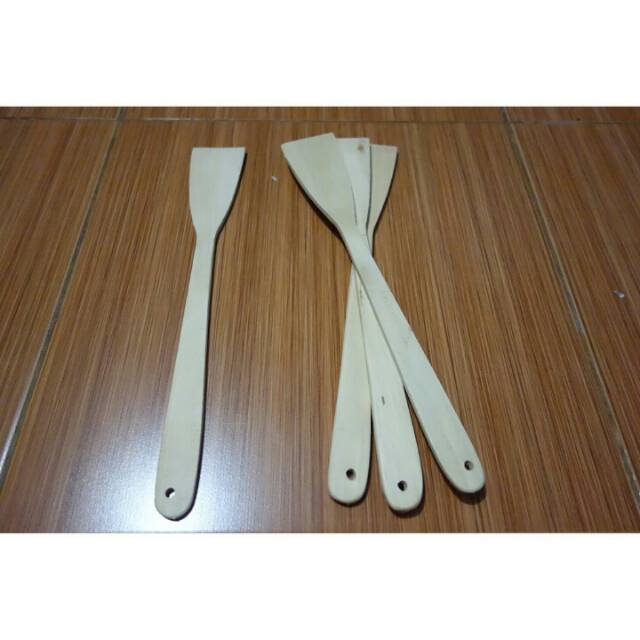 SPATULA KAYU/CENTONG KAYU/SPATULA WAJAN TEFLON ANTI BARET BAHAN KAYU