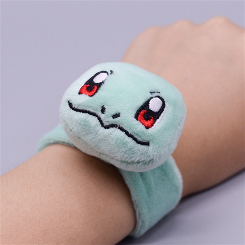 Mainan Gelang Slap Band Boneka Plush Pokemon Pikachu Genie Turtle Untuk Hadiah Ulang Tahun Anak