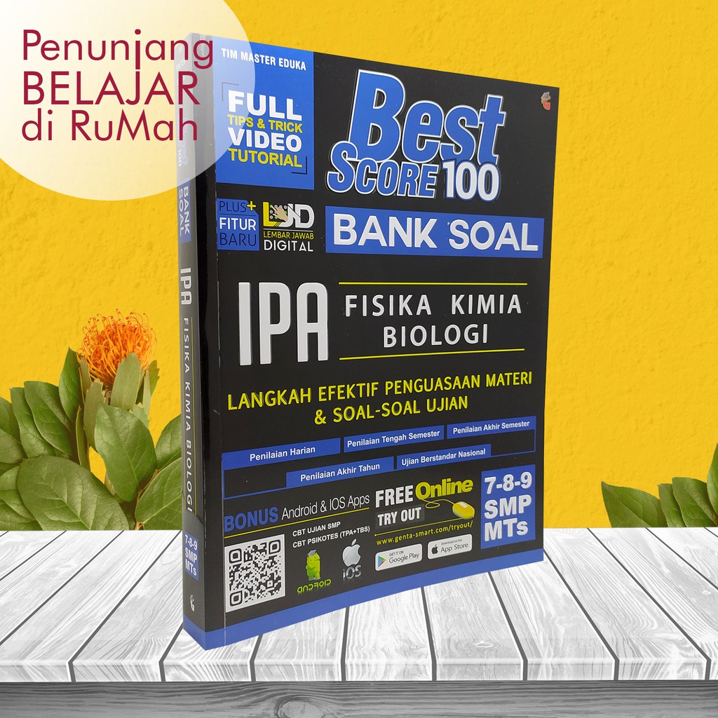 Jual BUKU PELAJARAN SMP: BEST SCORE 100 BANK SOAL IPA FISIKA KIMIA