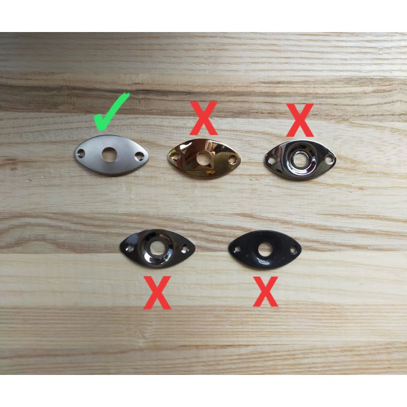 Plat Oval Satin Soket Kontra Jack Output Round Plate