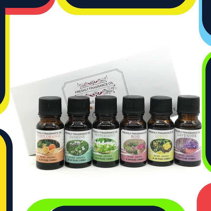 Bayar Ditempat Pure Aroma Essential Fragrance Oil Aromatherapy 6 in 1 10ml - RHJY