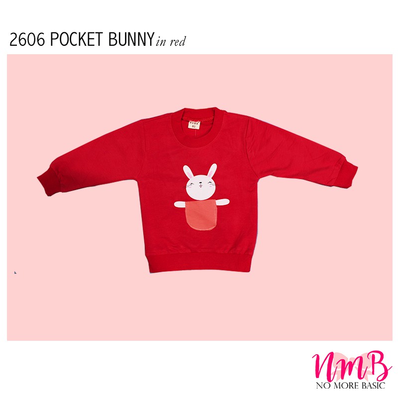 Kids Sweater 2606 Pocket Bunny -  Baju Lengan Panjang Anak