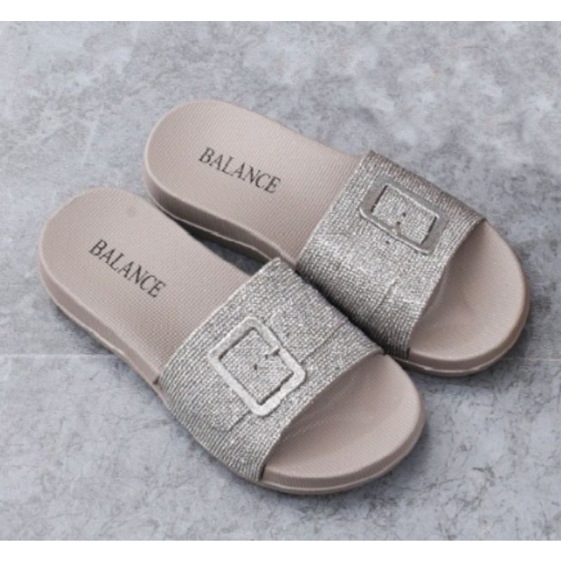 Sandal Fashions Casual Elegant Glitter IMPORT BLC 1027