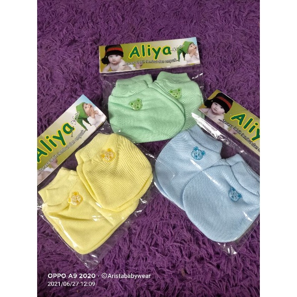 set sarung tangan + sarung kaki bayi