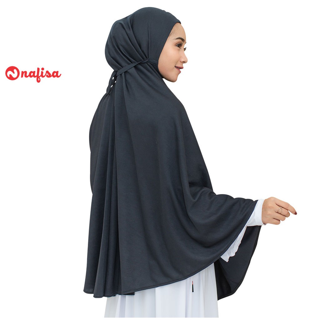 Jilbab Instan Kaos Antem Nafisa Hijab AT HOME JUMBO | Hijab Instan Tali Kerudung Khimar Tanpa Pad