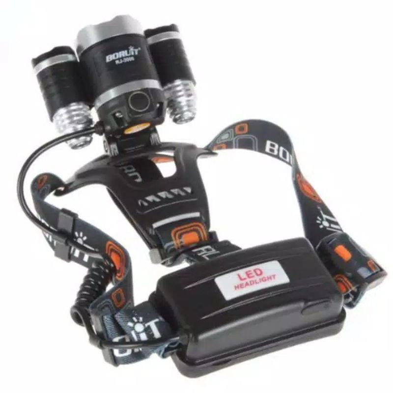 Senter kepala Led XM-L T6 5000 LUMENS Headlamp Ori Super Terang Murah Gratis Baterai dan Charger