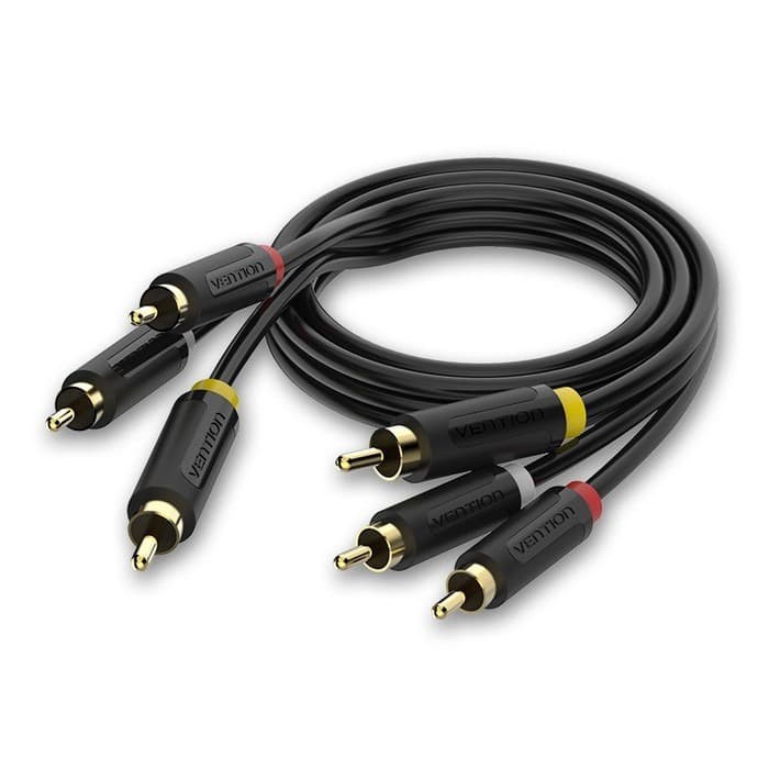 Vention BCA 1M Kabel Aux Audio Video 3 x RCA Male to Male 3rca to 3rca