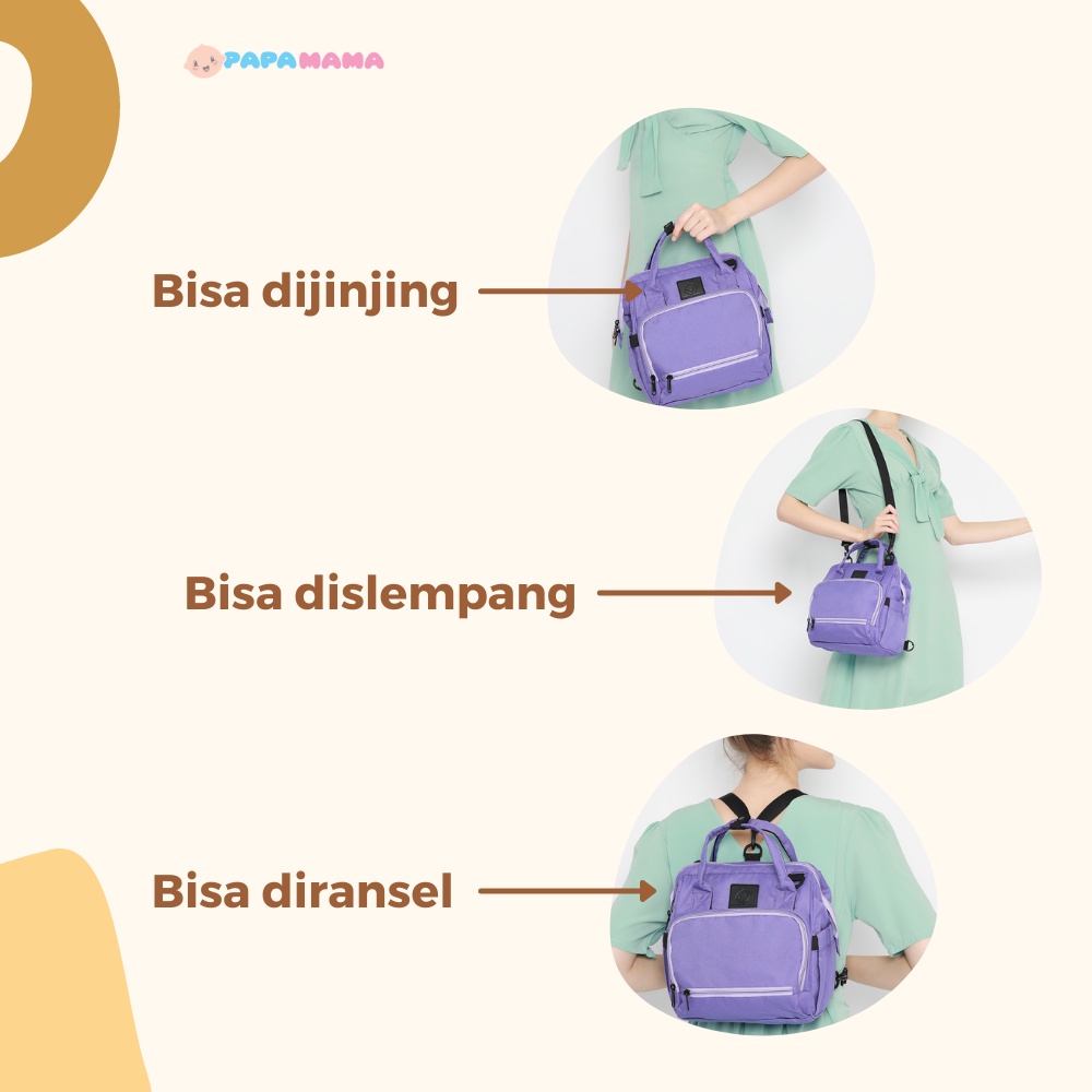 PAPAMAMA 1009 MINI CLIO 3in1 Diaper bag tas bayi